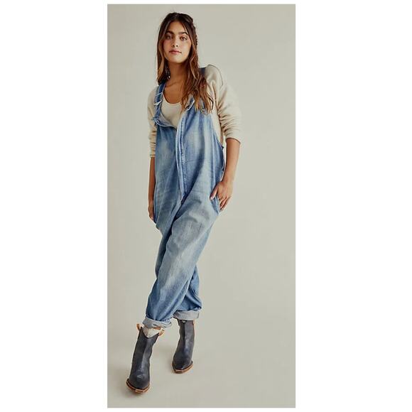Free People We The Free Hunter Denim Overall Size Small - Picture 14 of 14